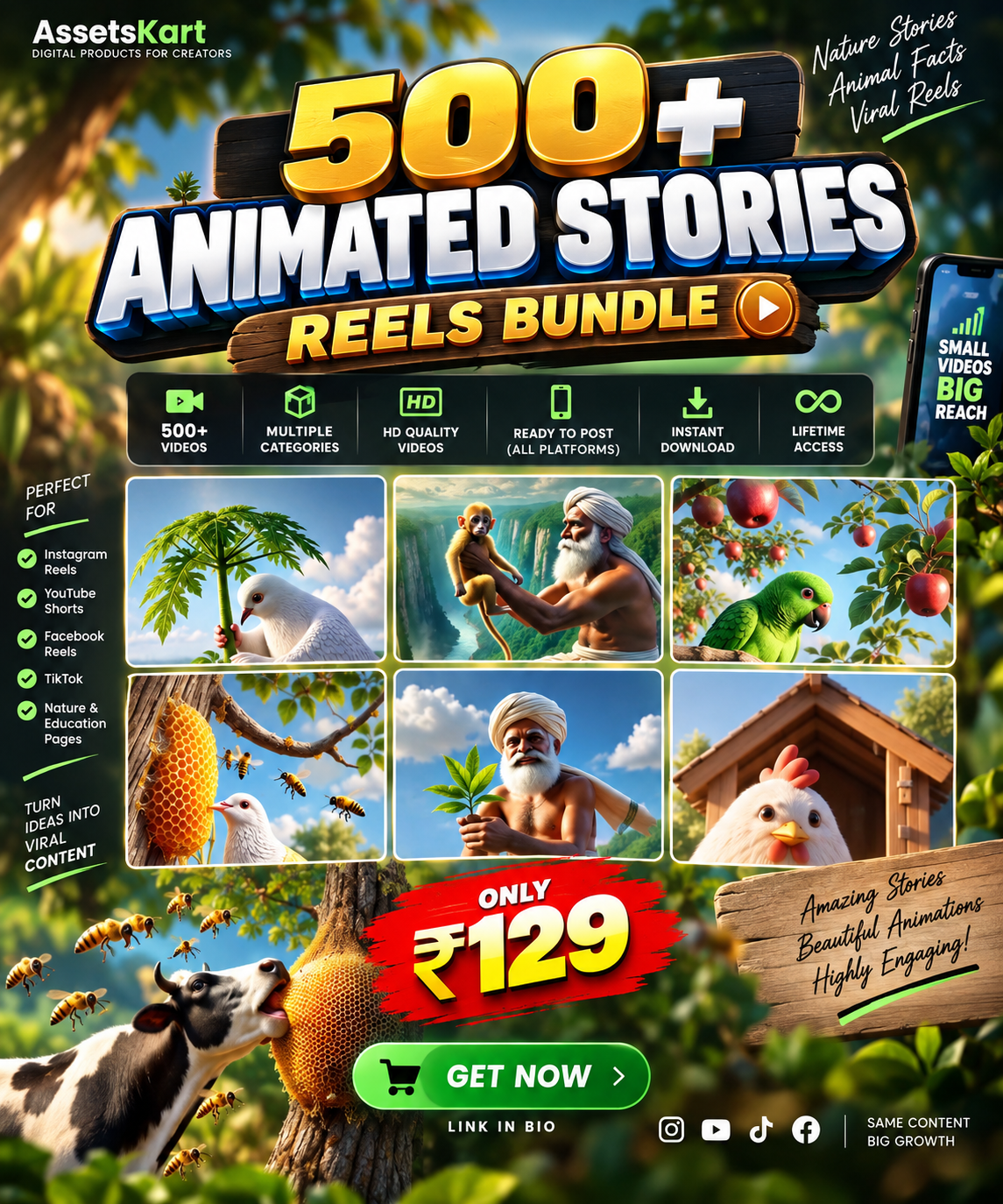 500+ Animated Stories Reels Bundle product cover