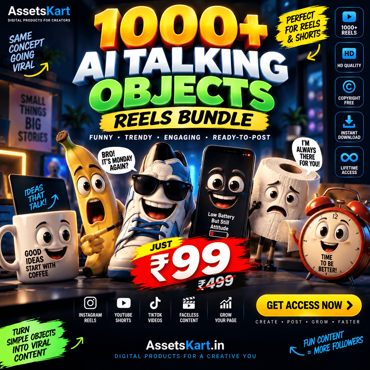 1000+ AI Talking Objects Reels Bundle product cover