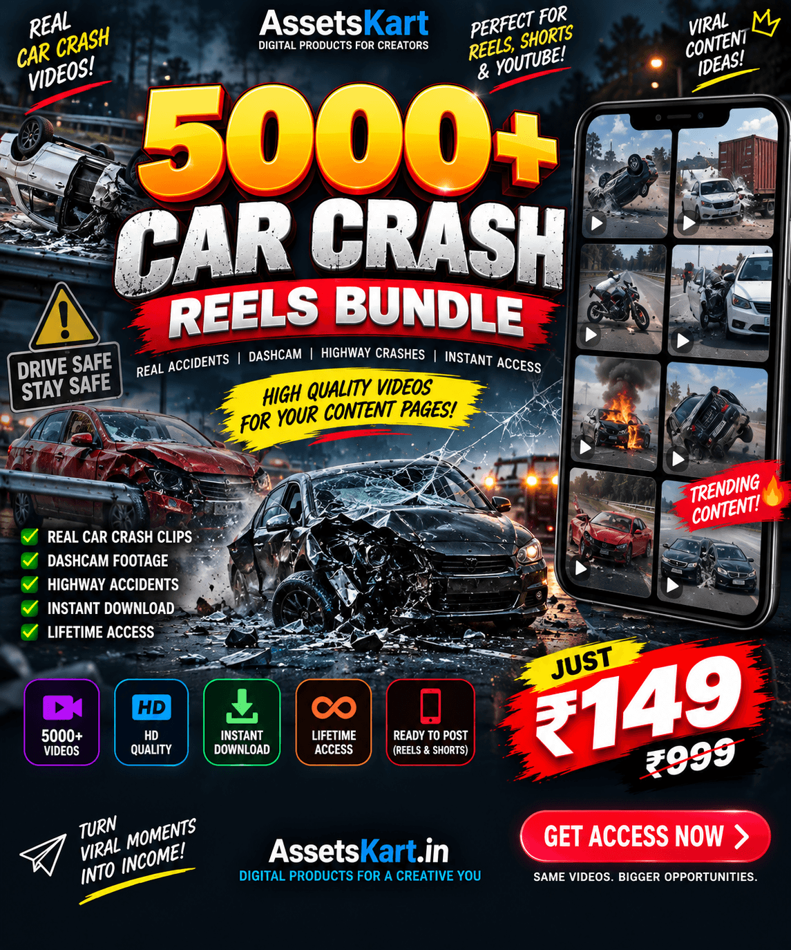 5000+ Car Crash Reels Bundle product cover