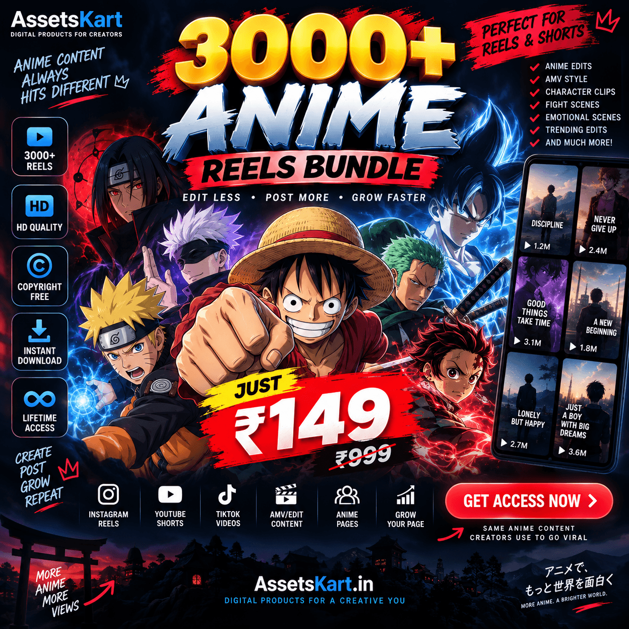 3000+ Anime Reels Bundle product cover